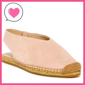 NWT Via Spiga Slingback blush suede espadrille 7